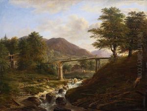 Gegend Im Albach Bey Tegernsee In Altbaiern by Johann Jakob Ii Dorner