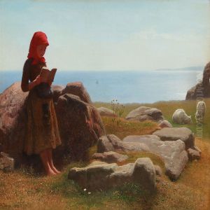 Summer Landscape With A Girl Who Reads While The Sheep Graze by Anton Laurids Johannes Dorph