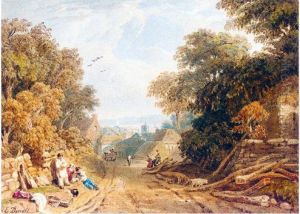 Village Scene, Devonshire by Edmund Dorrell