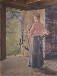 East Tennessee Mountain Woman Spinning