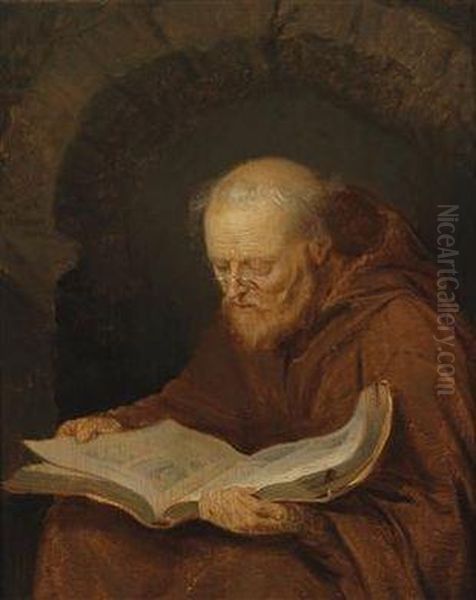 A Monk Reading - view 1