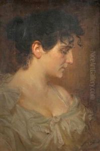 A Portrait Of The Artist's Wife by Frantisek Bohumil Doubek