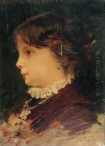 Portrait D'anne Lefebvre by Henri-Lucien Doucet