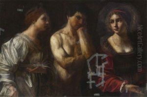 The Choice Of Hercules by Gerard Douffet