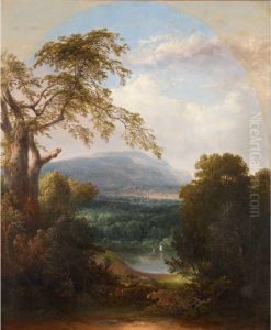 Lake Vista With Fisherman by Thomas Doughty