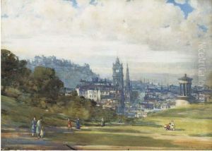 View Of Edinburgh From Calton Hill, Looking Down Princes Street View Of Edinburgh From Calton Hill, Looking Down Princes Street