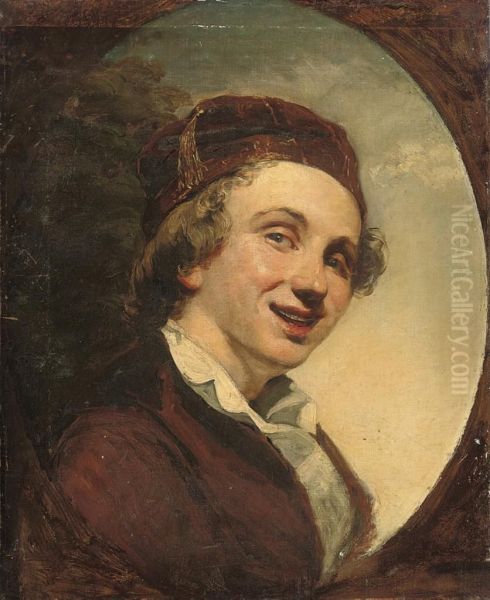 Portrait Of A Young Boy, Bust-length, In A Red Cap - view 1