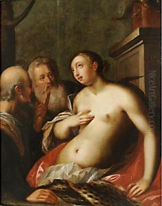 Susanna E I Vecchioni by Frans Bartholomeus Douven