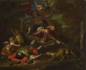 Venus Beklagt Den Tod Des Adonis. by Frans Bartholomeus Douven