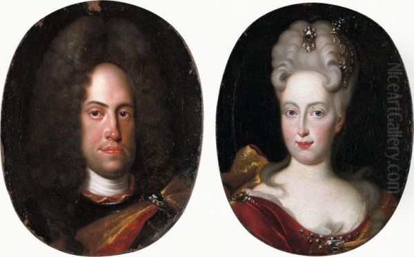 Ritratto Di Giovanni Guglielmo Von Der Pfalz, Elettore Palatino; Anna Maria Luisa De Medici - view 1