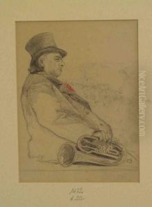 Sitzender Trompeter by Fritz Douzette