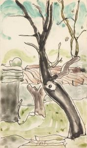Tree With Farm Beyond by Arthur Garfield Dove