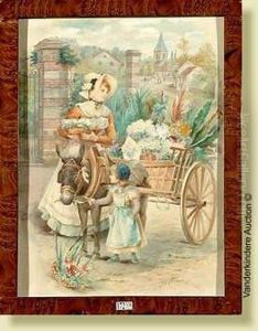 La Petite Marchande De Fleurs by E. Doyen