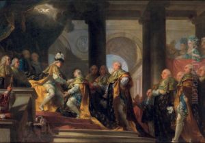 Louis Xvi Recoit A Reims, Apres Son Sacre, Les Hommages Des Chevaliers Du Saint Esprit, En Tant Que Grand Maitre De L'ordre, 13 Juin 1775