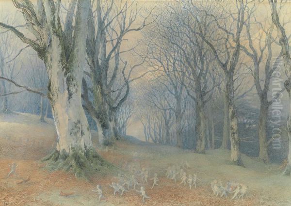 Fairies And Red-squirrels In A Forest - view 1