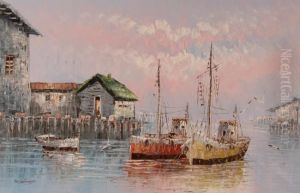 Harbour Scene by Francis William Doyle-Jones