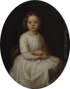 Portrait De Jeune Fille Les Bras Croises by Jean-Marie Melchior Doze