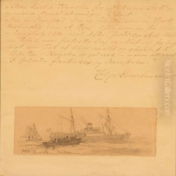 Seascape With A Steamer - view 1