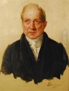 Portrait Study Of A Gentleman by Alexandre-Jean Dubois Drahonet