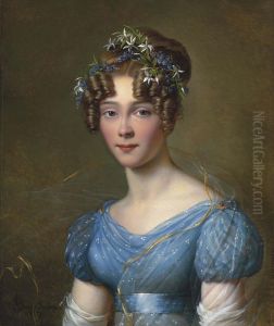 Portrait Of Amelie Du Bois by Alexandre-Jean Dubois Drahonet