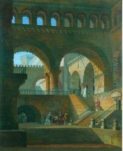 Projet De Decor De Theatre by Alexandre-Jean Dubois Drahonet