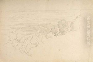 Landschaft Bei Tivoli. by Heinrich Dreber