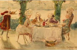 Scene De Diner En Costume