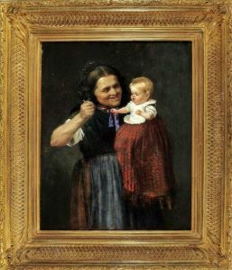 Die Grosmutter Futtert Ihren Enkel by Adolf Dressler