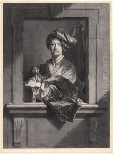 Portrait Hyacinthe Rigaud by Pierre Drevet