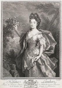 Helene Lambert, Mme De Motteville by Pierre Drevet