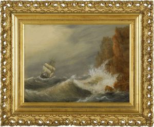 Pocupine [sic] Cliff, Mount Desert by Clement Drew