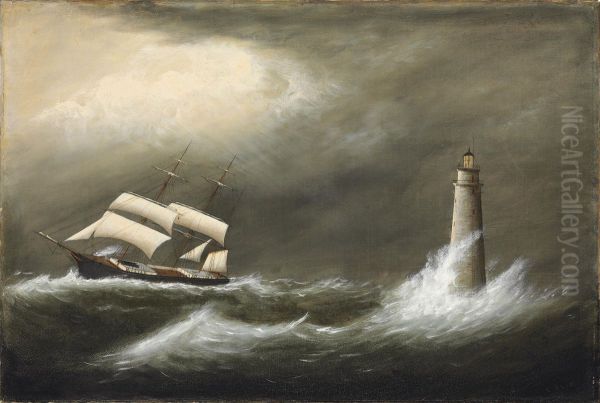 Ship Passing Minot's Light - view 1