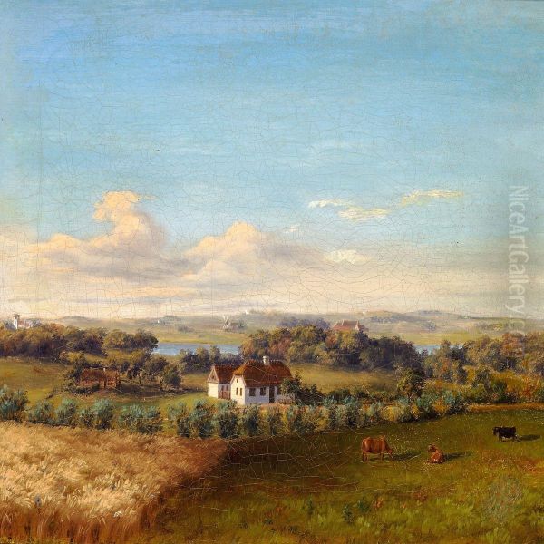 Landscape With View Towards A Range Of Hills - view 1