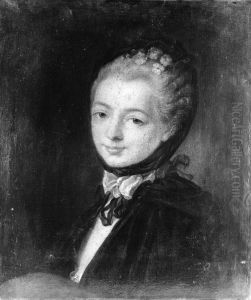 Portrait Of A Young Lady by Francois-Hubert Drouais