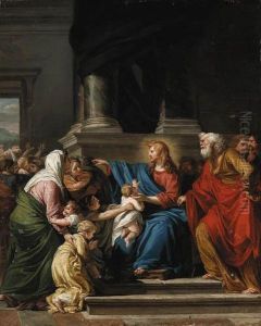 Christ Blessing The Children- A Modello