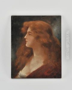 A Pre-raphaelite-style Portrait Of A Lady by Drouz