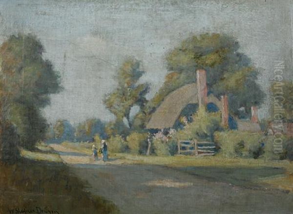 Cottage View With Travelers - view 1
