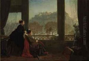 Portrait Of The Baroness Burdett Coutts And Her Companion Mrsbrown, Edinburgh by James Drummond