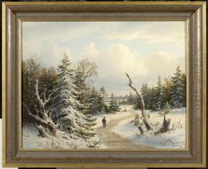 Landscape With A Forest And A Walker