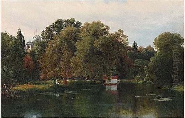 Playing On The Banks Of The Lake - view 1