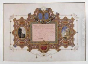 Frontispice De L'album De Mariage Du Duc De Montpensier Et De Marie-louise Fernande De Bourbon, En Octobre 1846.