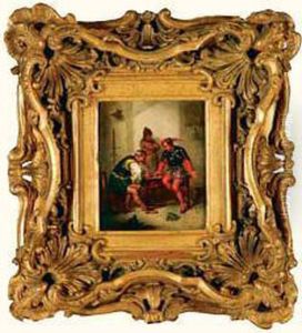 Les Joueurs De Des by Adolphe Henri Dubasty