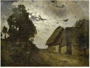 Village Au Clair De Lune by Desire Dubois