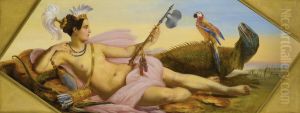 Allegories Of The Four Continents: America; Asia; Europe; Africa by Francois Dubois