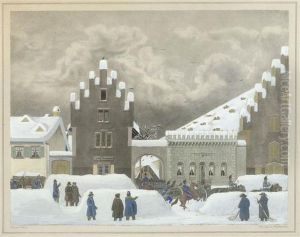 Der Grosse Schnee Im Monat Februar by Louis Dubois