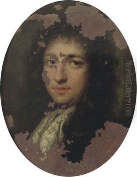 A Gentleman Said To Be Robert Harley, 1st Earl Of Oxford And Earl Mortimer (1661-1724), In Lace Jabot And Long Curling Wig - view 1