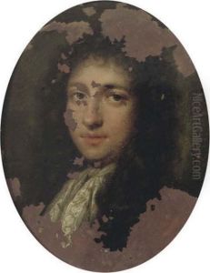 A Gentleman Said To Be Robert Harley, 1st Earl Of Oxford And Earl Mortimer (1661-1724), In Lace Jabot And Long Curling Wig