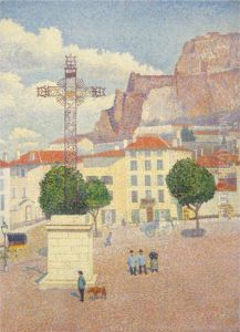 Le Puy, La Place Ensoleilee by Albert Dubois-Pillet