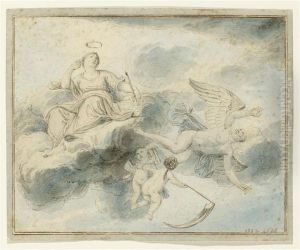 Allegory Of Time And Eternity by Louis Fabricius Dubourg