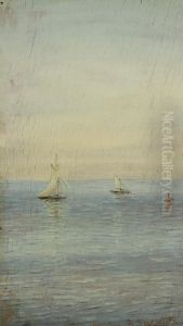 Sailboats At Sea by Nikolai Nikanorovich Dubovsky
